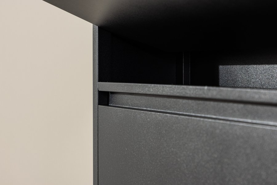 VENTURE DESIGN Bonito skoskap, m. 3 drer - sort stl