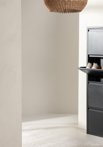 VENTURE DESIGN Ushuaia skoskap, med 4 drer - sort stl