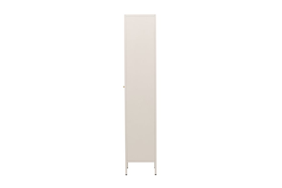 VENTURE DESIGN Cali skap, m. 1 dr og 4 hyller - glass og beige stl