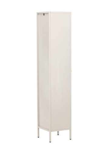 VENTURE DESIGN Cali skap, m. 1 dr og 4 hyller - glass og beige stl