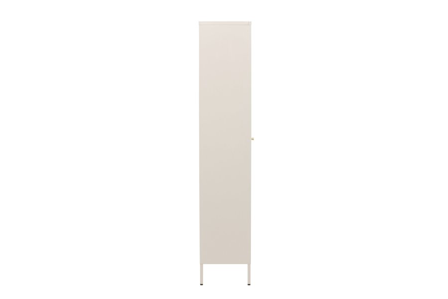 VENTURE DESIGN Lima skap, m. 2 drer og 4 hyller - glass og beige stl