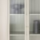VENTURE DESIGN Lima skap, m. 2 drer og 4 hyller - glass og beige stl