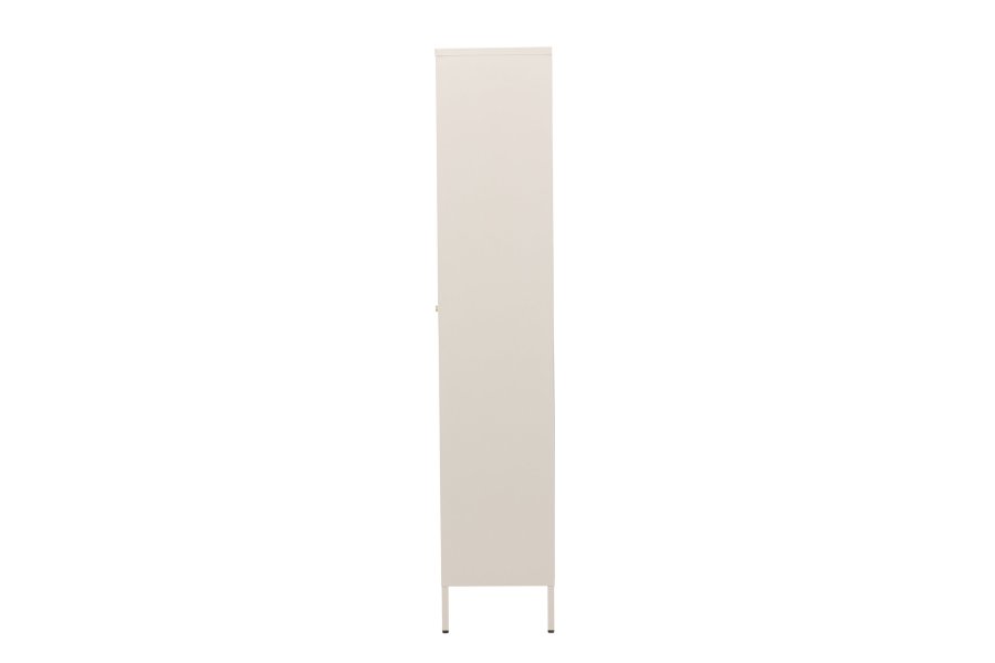 VENTURE DESIGN Lima skap, m. 2 drer og 4 hyller - glass og beige stl