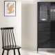 VENTURE DESIGN La Paz skap, med 2 drer og 3 skuffer - glass og sort stl