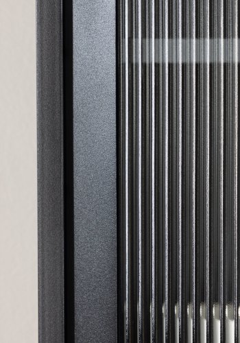 VENTURE DESIGN La Paz skap, med 2 drer og 3 skuffer - glass og sort stl