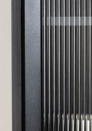 VENTURE DESIGN La Paz skap, med 2 drer og 3 skuffer - glass og sort stl