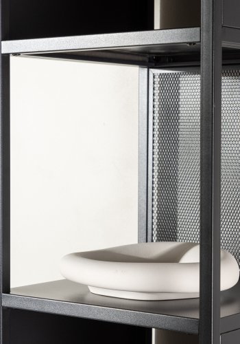 VENTURE DESIGN Buenos Aires bokhylle, m. 4 hyller, firkantet - sort stl