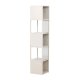 VENTURE DESIGN Buenos Aires bokhylle, m. 4 hyller, firkantet - beige stl