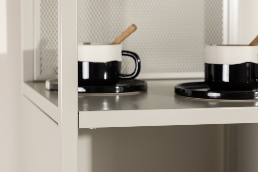 VENTURE DESIGN Buenos Aires bokhylle, m. 4 hyller, firkantet - beige stl