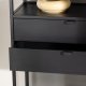 VENTURE DESIGN Santiago bokhylle, m. 2 hyller og 2 skuffer - sort stl