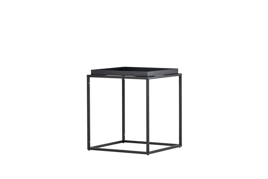 VENTURE DESIGN Porto Alegre sidebord, firkantet - svart stl (45x45)