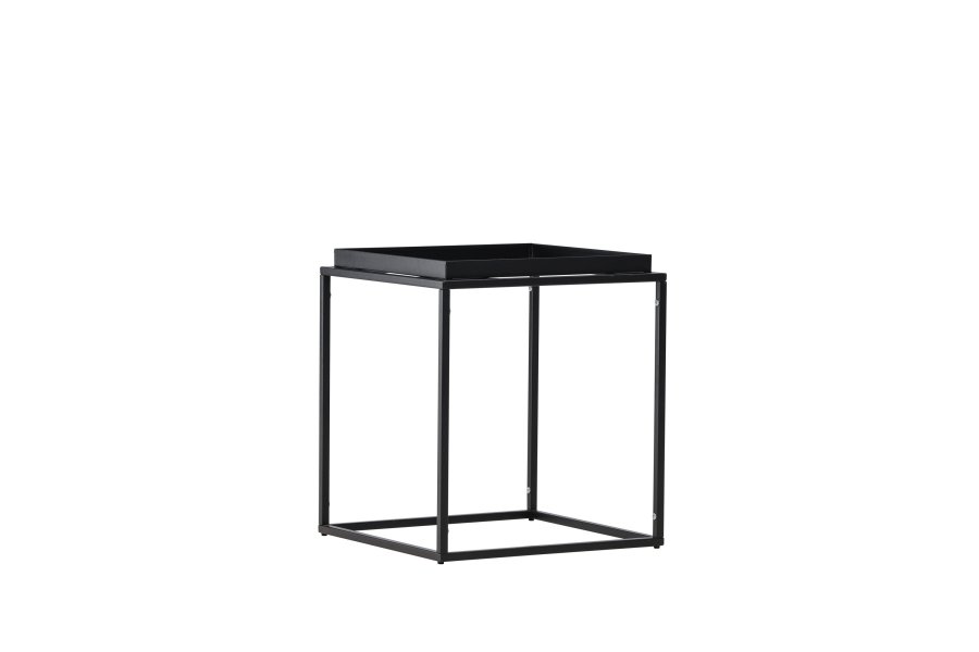 VENTURE DESIGN Porto Alegre sidebord, firkantet - svart stl (45x45)