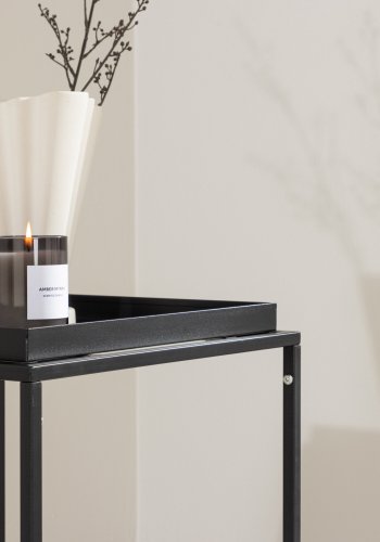 VENTURE DESIGN Porto Alegre sidebord, firkantet - svart stl (45x45)