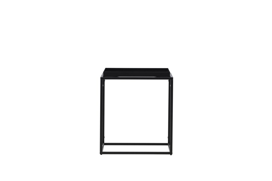 VENTURE DESIGN Porto Alegre sidebord, firkantet - svart stl (45x45)
