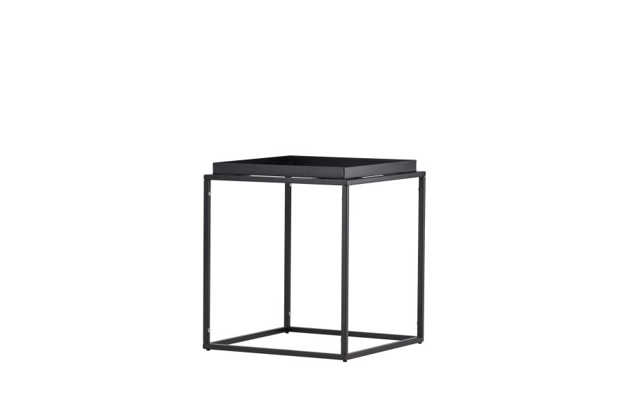 VENTURE DESIGN Porto Alegre sidebord, firkantet - svart stl (45x45)