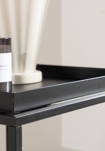 VENTURE DESIGN Porto Alegre sidebord, firkantet - svart stl (45x45)