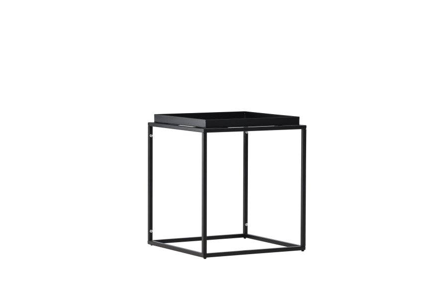 VENTURE DESIGN Porto Alegre sidebord, firkantet - svart stl (45x45)