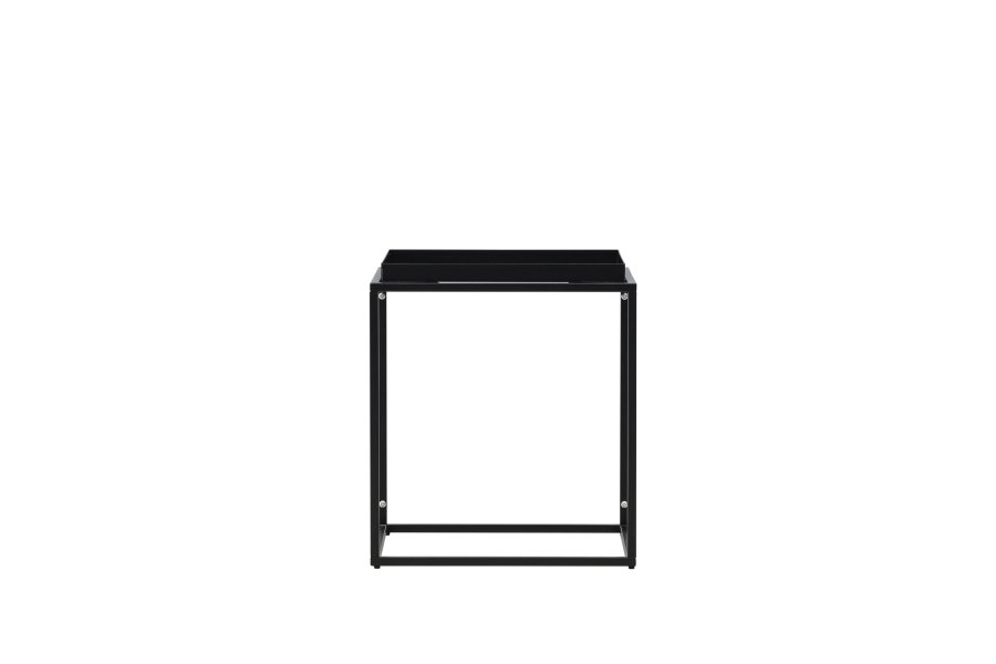 VENTURE DESIGN Porto Alegre sidebord, firkantet - svart stl (45x45)