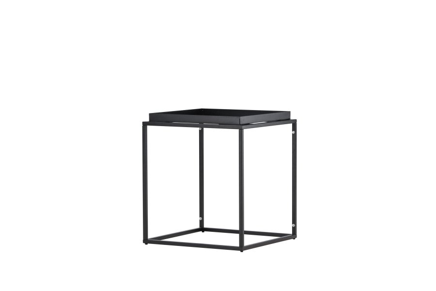 VENTURE DESIGN Porto Alegre sidebord, firkantet - svart stl (45x45)