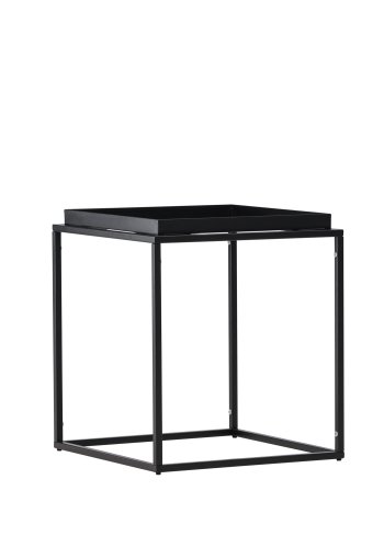 VENTURE DESIGN Porto Alegre sidebord, firkantet - svart stl (45x45)