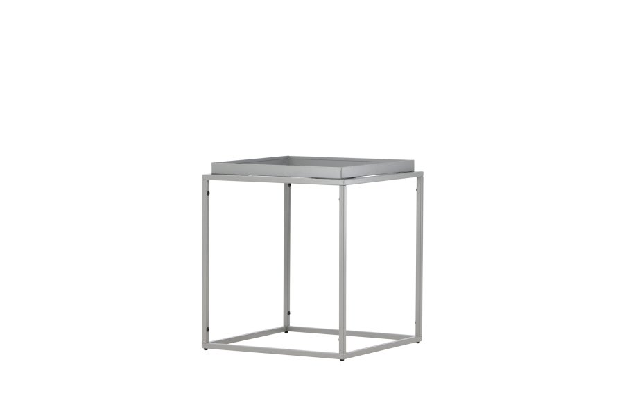 VENTURE DESIGN Porto Alegre sidebord, firkantet - mrk grtt stl (45x45)