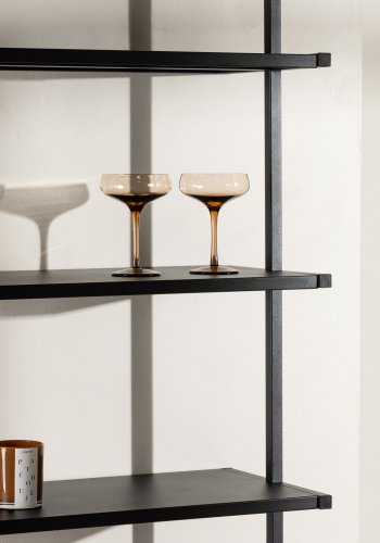 VENTURE DESIGN Caracas bokhylle, m. 5 hyller - sort stl