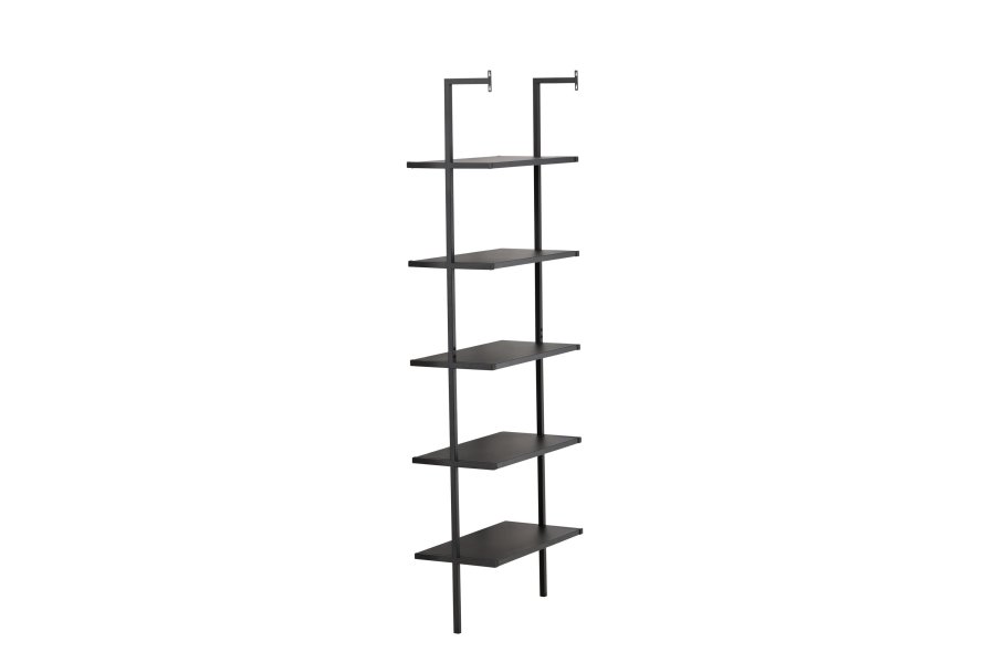 VENTURE DESIGN Caracas bokhylle, m. 5 hyller - sort stl