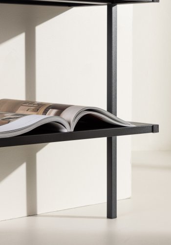 VENTURE DESIGN Caracas bokhylle, m. 5 hyller - sort stl