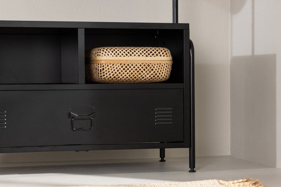 VENTURE DESIGN Quito klesstativ, m. 2 rom og 1 skuff - sort stl