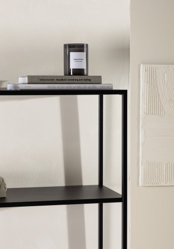 VENTURE DESIGN Montevideo bokhylla, m. 5 hyllplan - svart stl