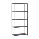 VENTURE DESIGN Montevideo bokhylla, m. 5 hyllplan - svart stl