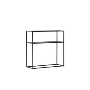 VENTURE DESIGN Georgetown sidobord, w. 1 hylla - svart stl (80x40)