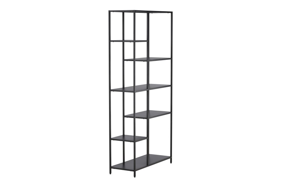 VENTURE DESIGN El Alto bokhylle, m. 6 hyller - sort stl