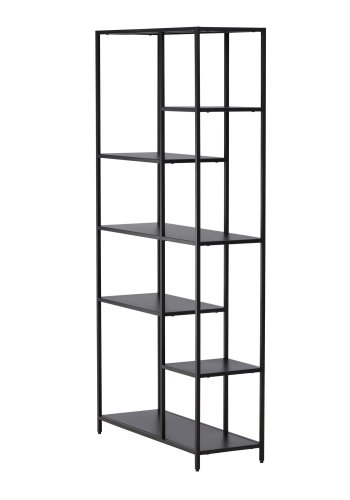 VENTURE DESIGN El Alto bokhylle, m. 6 hyller - sort stl
