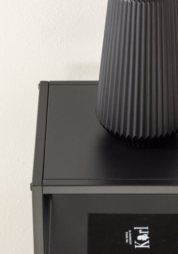 VENTURE DESIGN Punta Arenas sidebord, m. 1 hylle - svart stl (30x30)