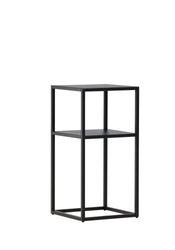 VENTURE DESIGN Punta Arenas sidebord, m. 1 hylle - svart stl (30x30)