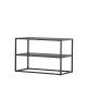 VENTURE DESIGN Curitiba Schuhregal, m. 2 Regalen - schwarzer Stahl (70x33)