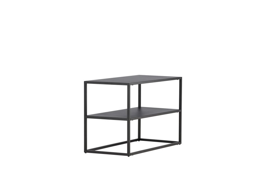 VENTURE DESIGN Curitiba Schuhregal, m. 2 Regalen - schwarzer Stahl (70x33)