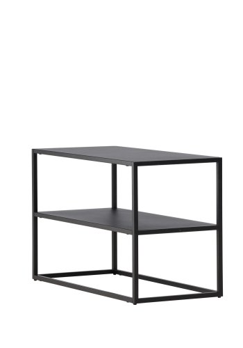 VENTURE DESIGN Curitiba Schuhregal, m. 2 Regalen - schwarzer Stahl (70x33)