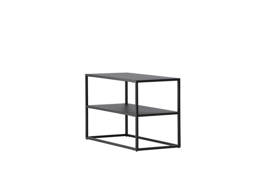 VENTURE DESIGN Curitiba Schuhregal, m. 2 Regalen - schwarzer Stahl (70x33)