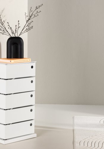 VENTURE DESIGN San Carlos kommode, m. 5 skuffer - beige stl