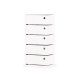 VENTURE DESIGN San Carlos kommode, m. 5 skuffer - beige stl