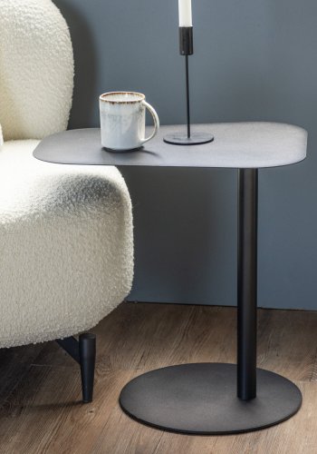 VENTURE DESIGN San Jose sidebord - svart stl (50x38)