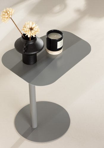 VENTURE DESIGN San Jose sidebord, rektangulrt - lys grtt stl (50x38)