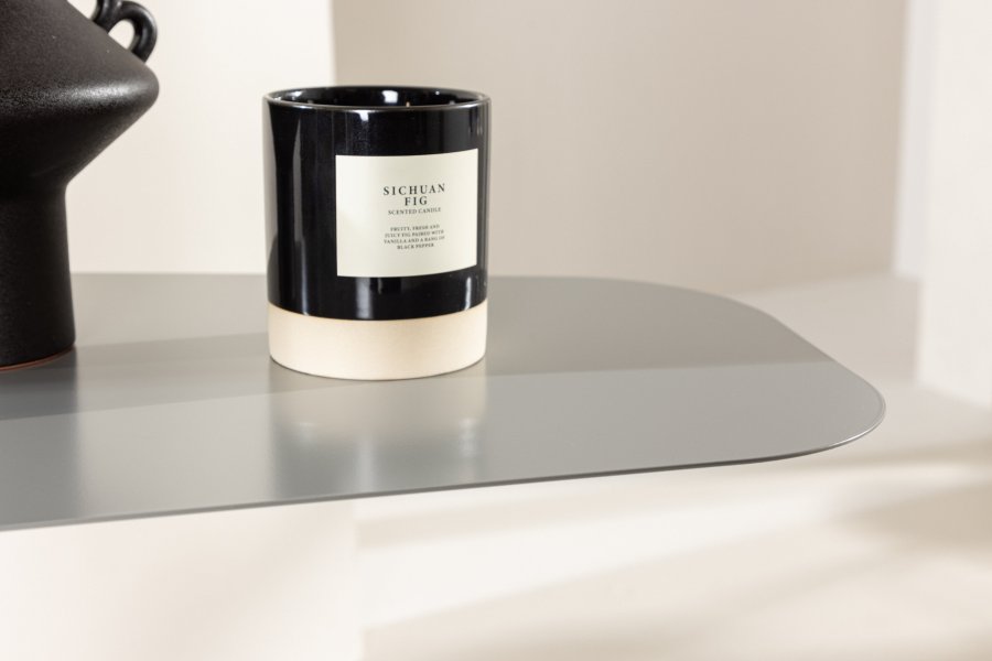 VENTURE DESIGN San Jose sidebord, rektangulrt - lys grtt stl (50x38)