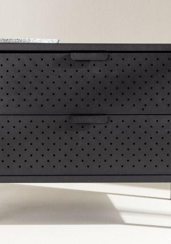 VENTURE DESIGN Malibu klesstativ, m. 1 hengestang, 1 hylle og 2 skuffer - sort stl