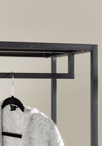VENTURE DESIGN Malibu klesstativ, m. 1 hengestang, 1 hylle og 2 skuffer - sort stl