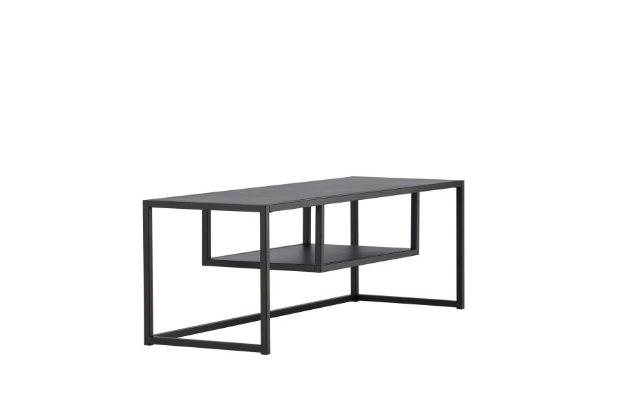 VENTURE DESIGN Riverside TV-bord, m 1 hylle - sort stl (120x40)