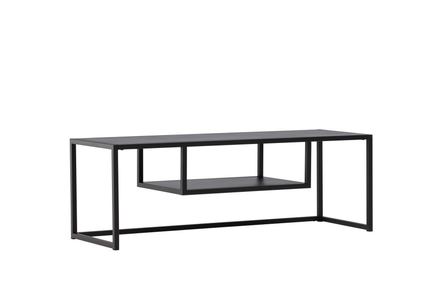 VENTURE DESIGN Riverside TV-bord, m 1 hylle - sort stl (120x40)