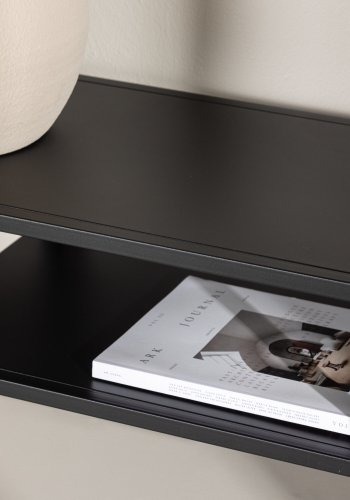 VENTURE DESIGN Riverside TV-bord, m 1 hylle - sort stl (120x40)